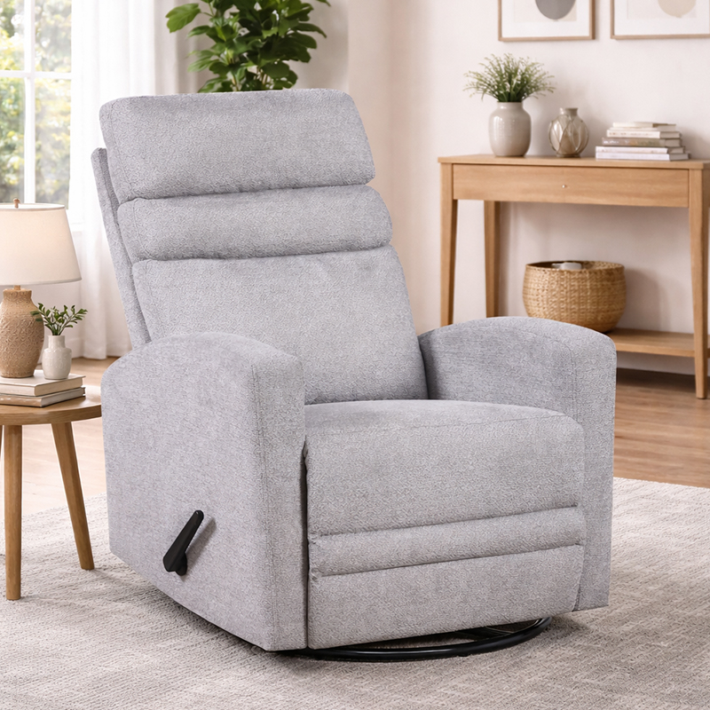 Manual recliner chair with rocker and swivel,small recliners for small spaces for living room