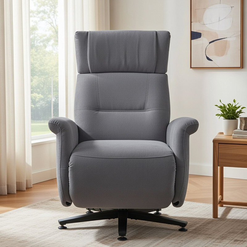 Modern power swivel recliner with breathable fabric and leisure chair