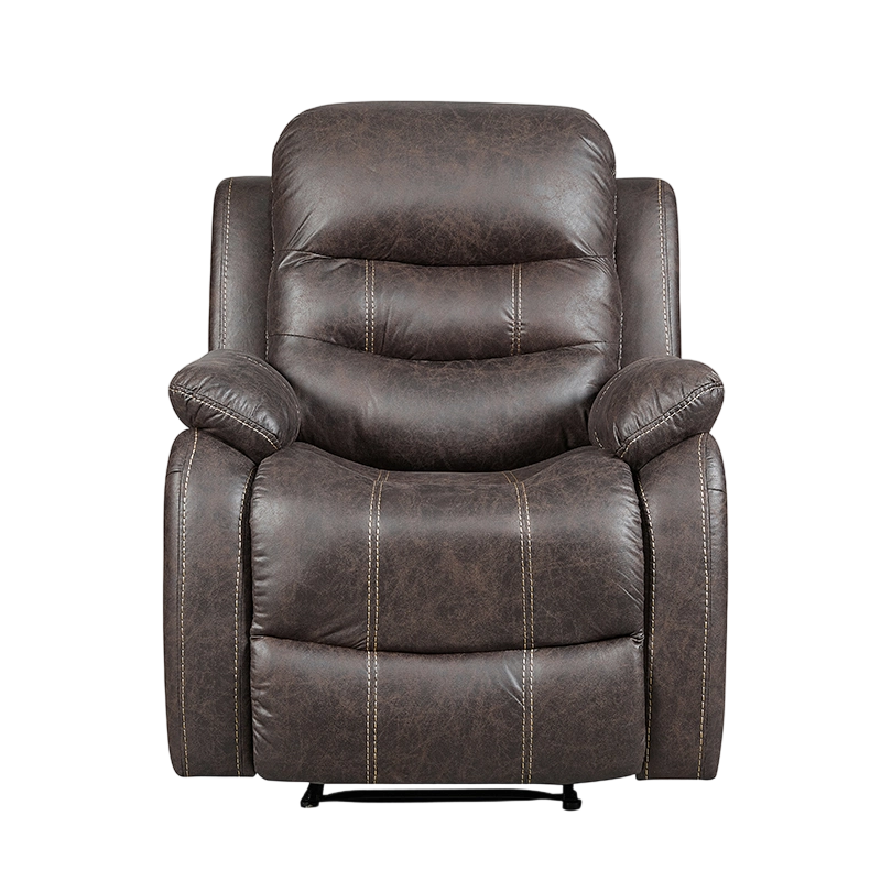 Leather Upholstered Manual Recliner Chair For Living Room