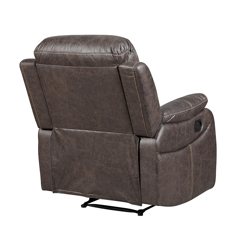Leather Upholstered Manual Recliner Chair For Living Room