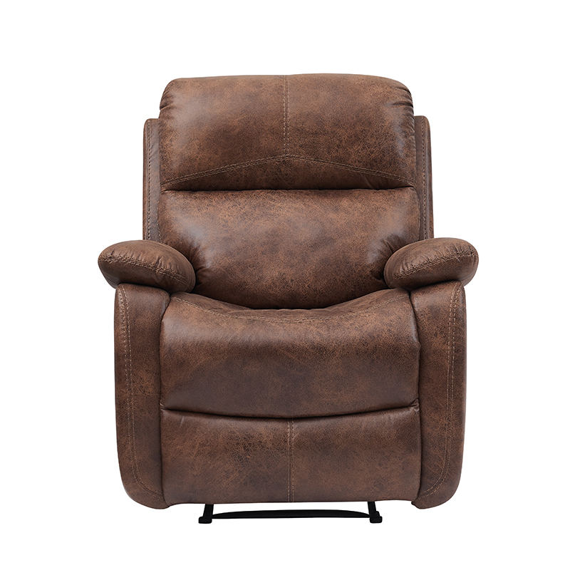 Classic and Traditional Manual Recliner Chair with Overstuffed Arms and Back