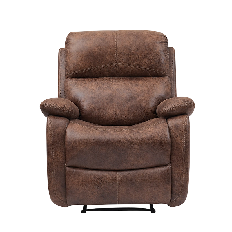 Classic and Traditional Manual Recliner Chair with Overstuffed Arms and Back