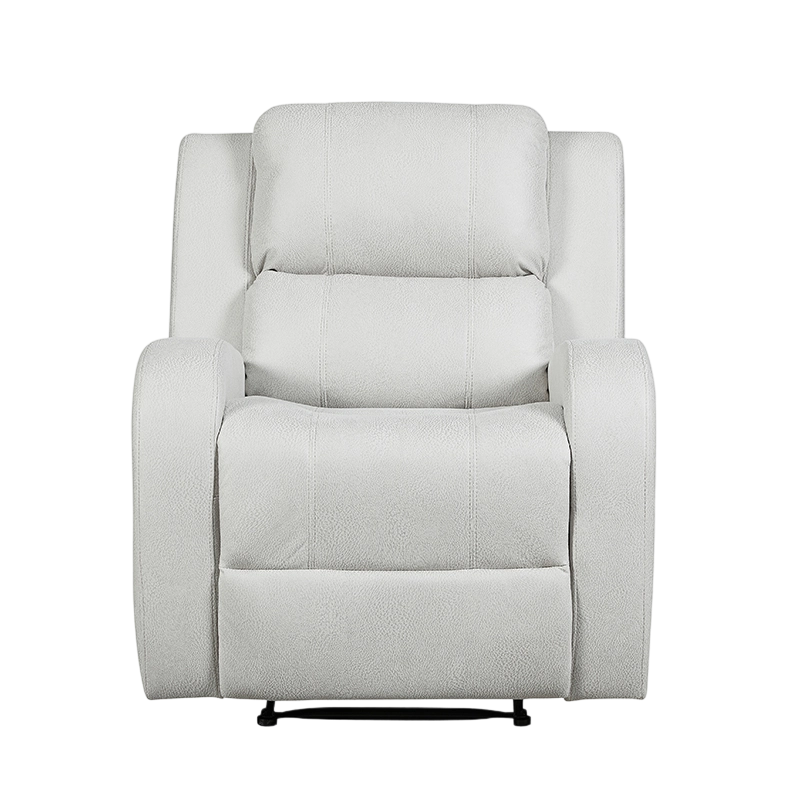 Classic and Traditional Manual Recliner Chair with Overstuffed Arms and Back