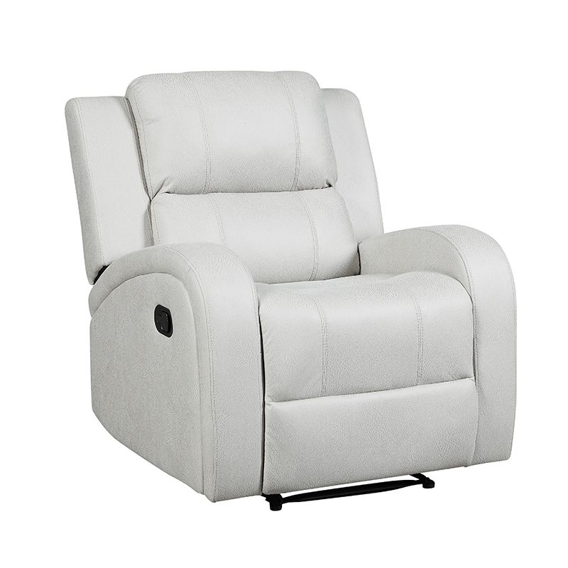 Classic and Traditional Manual Recliner Chair with Overstuffed Arms and Back