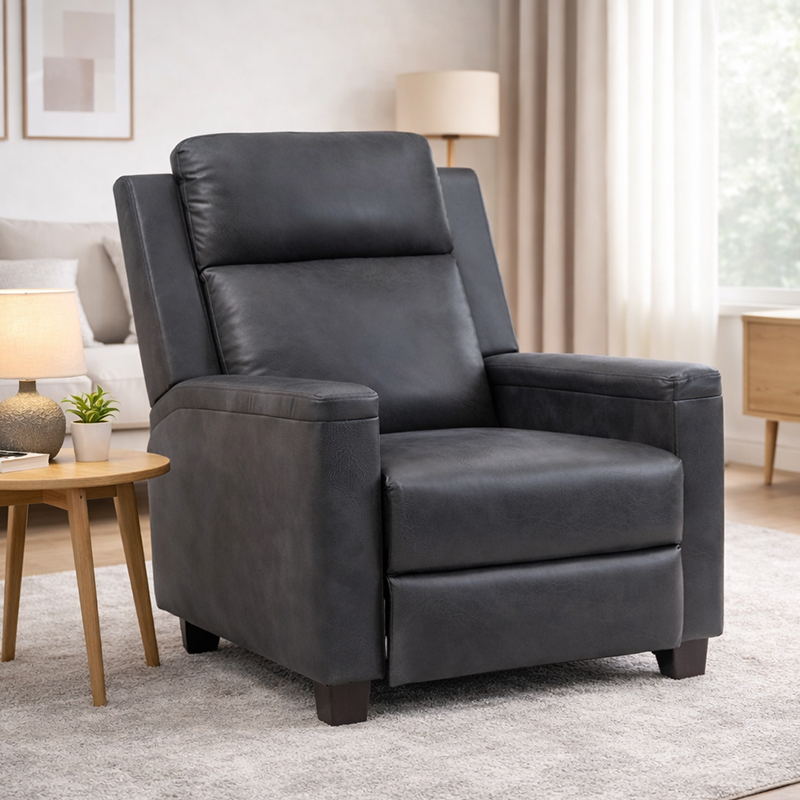 Leather Recliner Push Back Recliner Chair