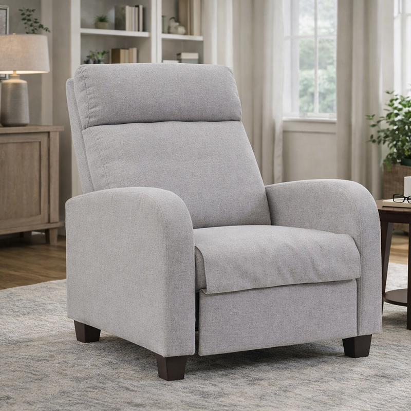 Home Theater Seating with Lumbar Support Overstuffed High-Density Sponge Push Back Recliners Armchair for Living Room