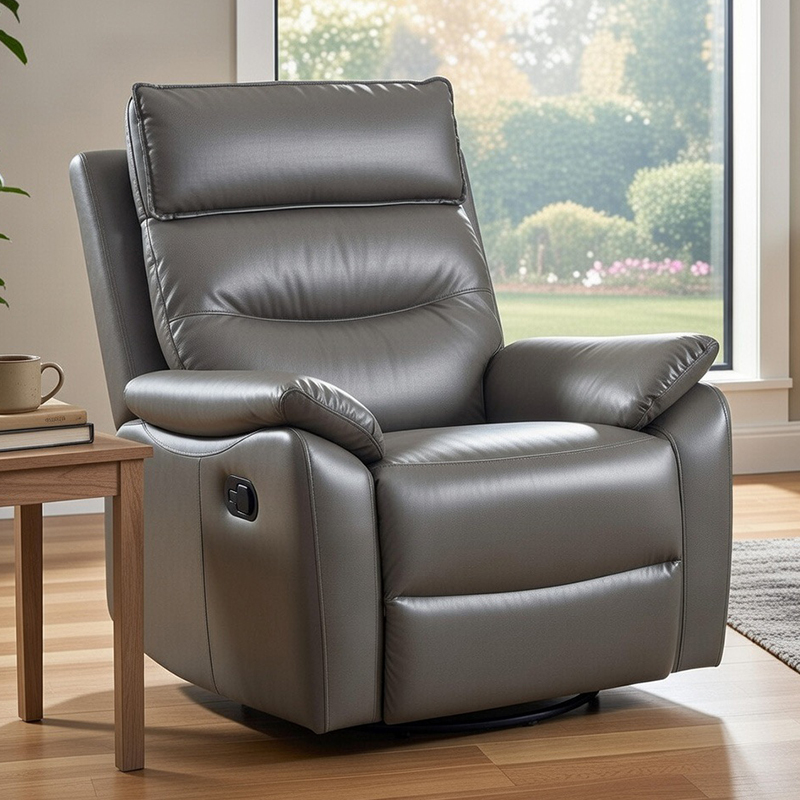 360 Degree Swivel Lazy Manual Rocking Recliner Sofa Chair for Living Rooms, Bedrooms