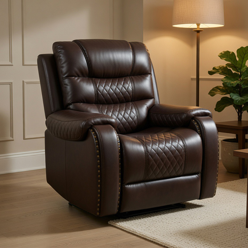 Faux Leather Manual Recliner 