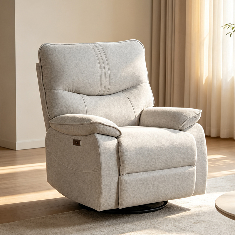 Power Swivel Glider Rocking Recliner with Type-C & USB Charger Port for Living Room