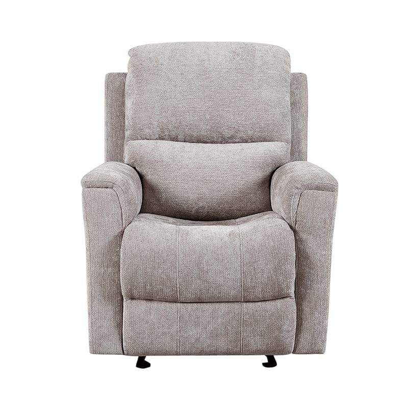 Classic and Traditional Manual Recliner Chair with Overstuffed Arms and Back