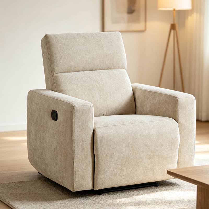 Upholstered Modern Manual Recliner Chair